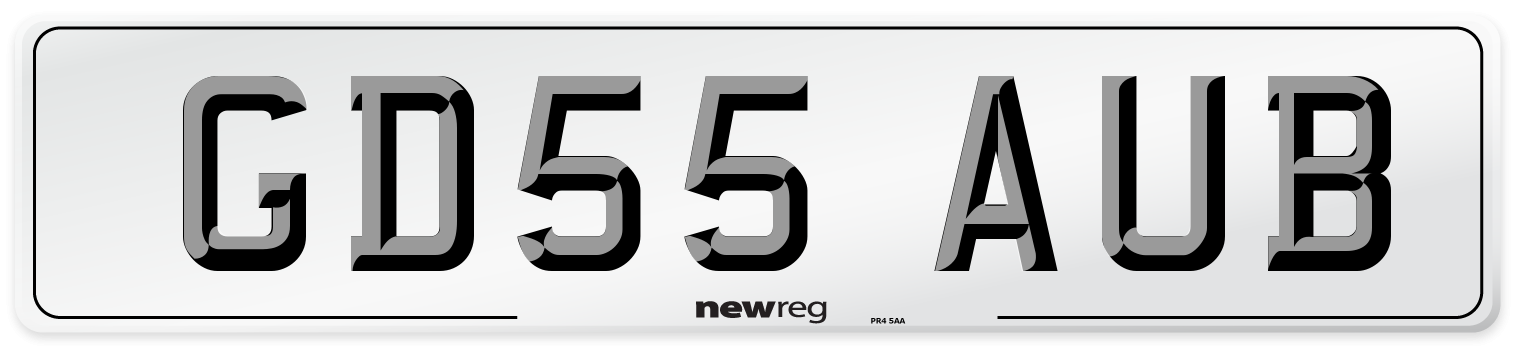 GD55 AUB Number Plate from New Reg
